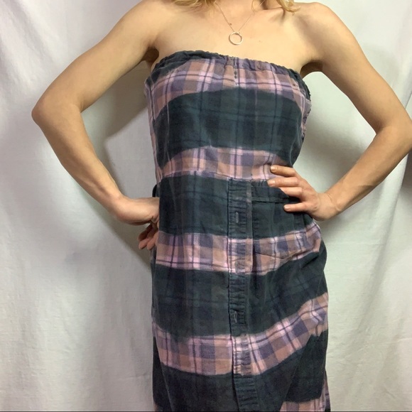 Custom Upcycled Distressed Halter Dress - Picture 1 of 8